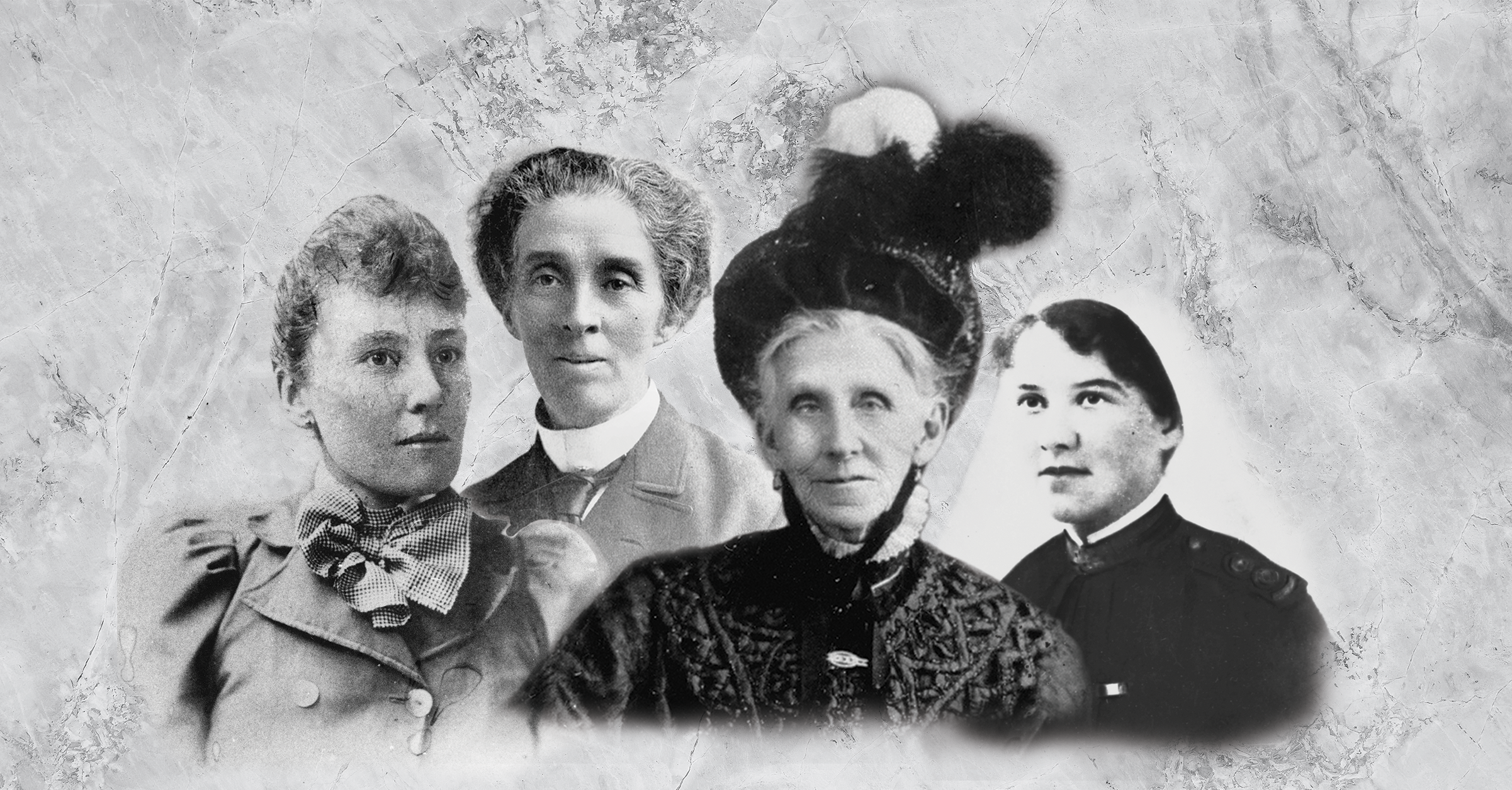 App overview screen picturing four important women in history