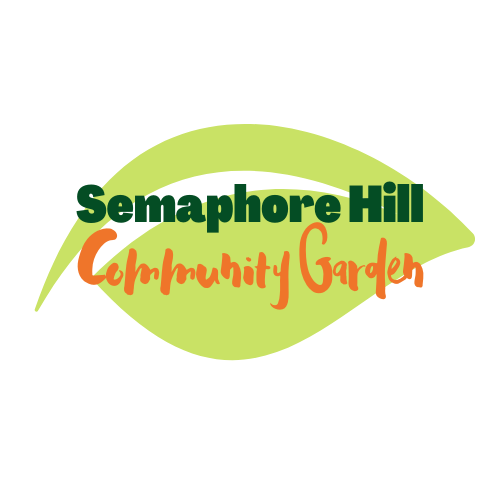 The community garden's initial logo